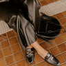 The Aubrey Faux Leather Mule Loafer in Black Image - 1