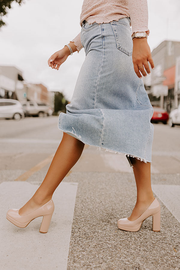The Caroline Patent Heel in Natural Image - 1