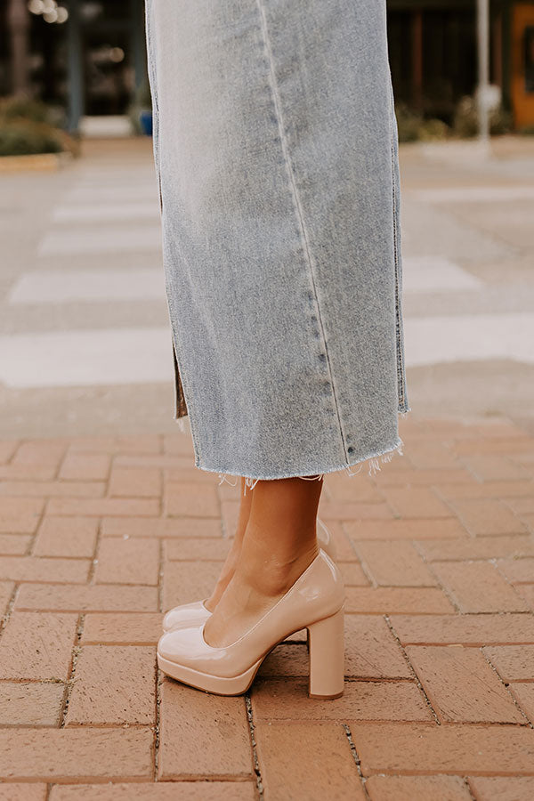 The Caroline Patent Heel in Natural Image - 2