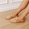 The Hannah Faux Leather Mule Loafer in Tan Image - 1