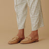 The Hannah Faux Leather Mule Loafer in Tan Image - 1