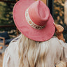 Posh Moment Faux Suede Fedora in Light Rust Image - 1