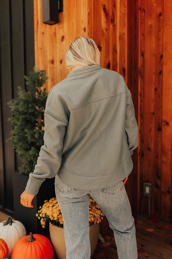 Cozy Night In Sweatshirt in Light Teal Image - 4