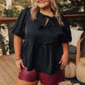 Meant For Martinis Peplum Top in Black Curves Image - 1