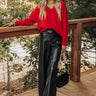 Coy Smile Knit Sweater Top Image - 1