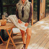 Mountain Top Morning Puffer Vest in Olive Image - 1