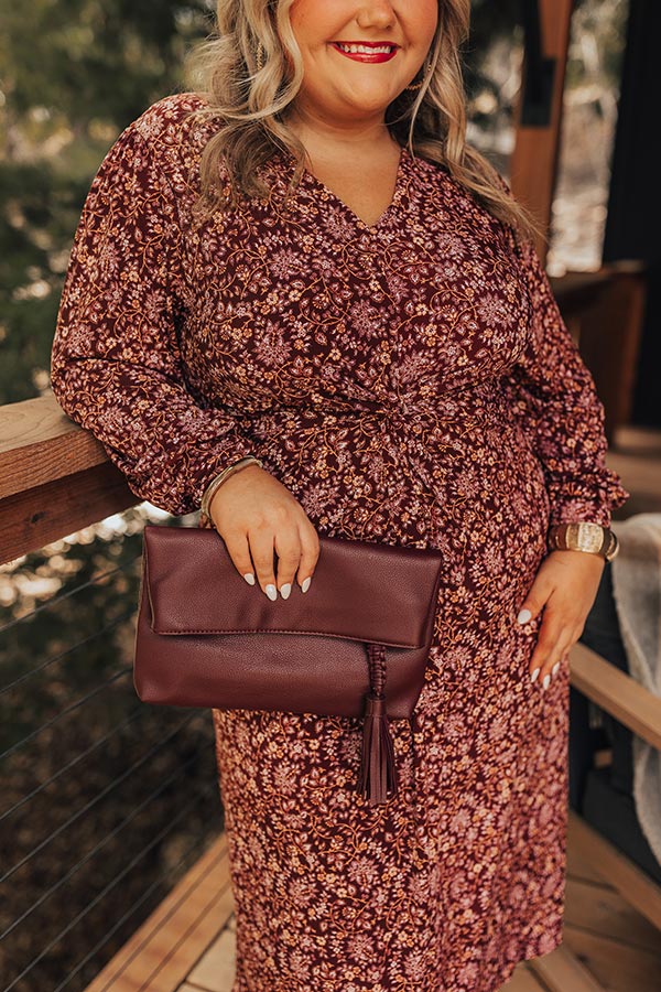 Merlot Sippin' Floral Midi Curves Image - 2
