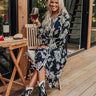 Chic Cityscape Floral Button Down Midi Image - 1