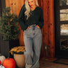 Cappuccinos On Repeat Sweater Top in Hunter Green Image - 1