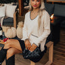 Small Town Romance Knit Sweater Top in French Vanilla Image - 1