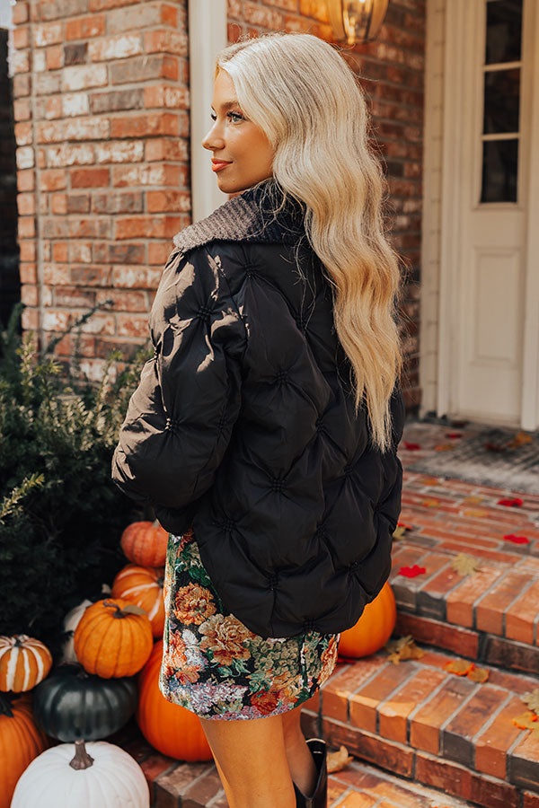 Cool Weather Puffer Jacket in Black Image - 4