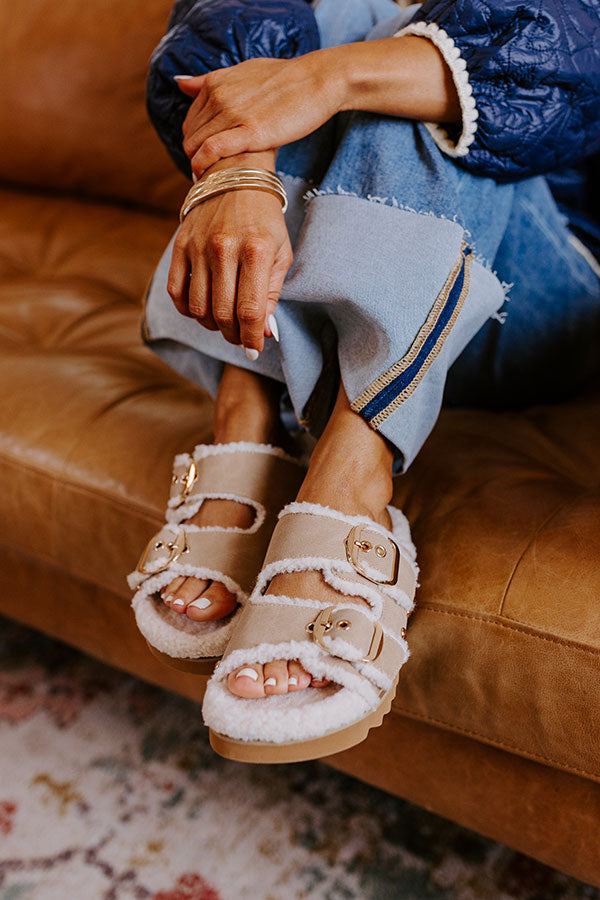 Tresor Faux Nubuck Sandal in Warm Taupe Image - 2