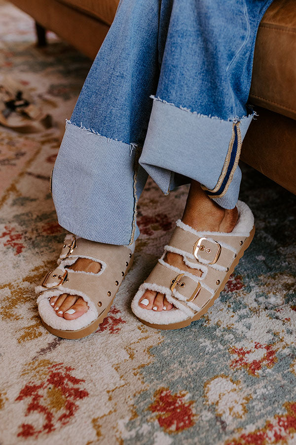 Tresor Faux Nubuck Sandal in Warm Taupe Image - 1