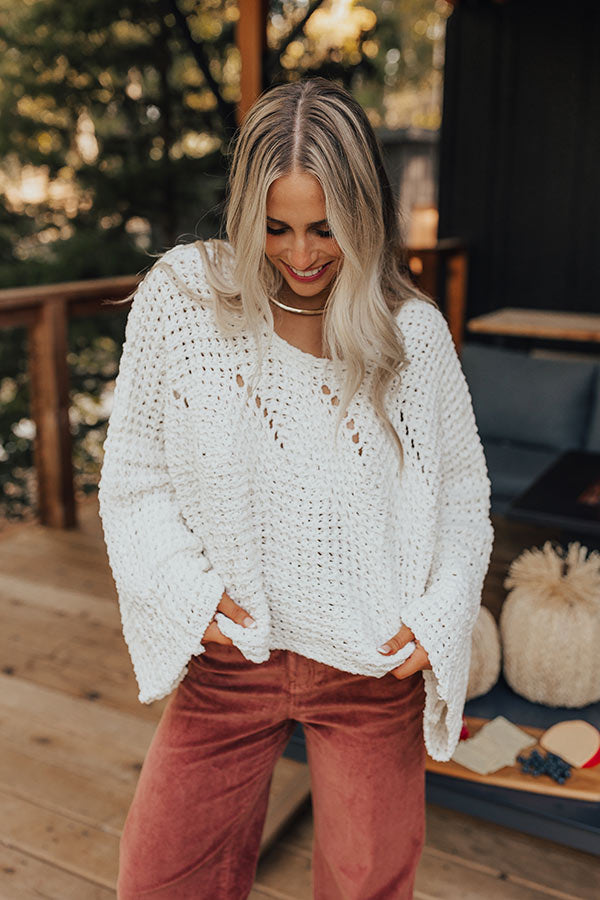 Harvest Season Knit Sweater in Ivory Image - 1
