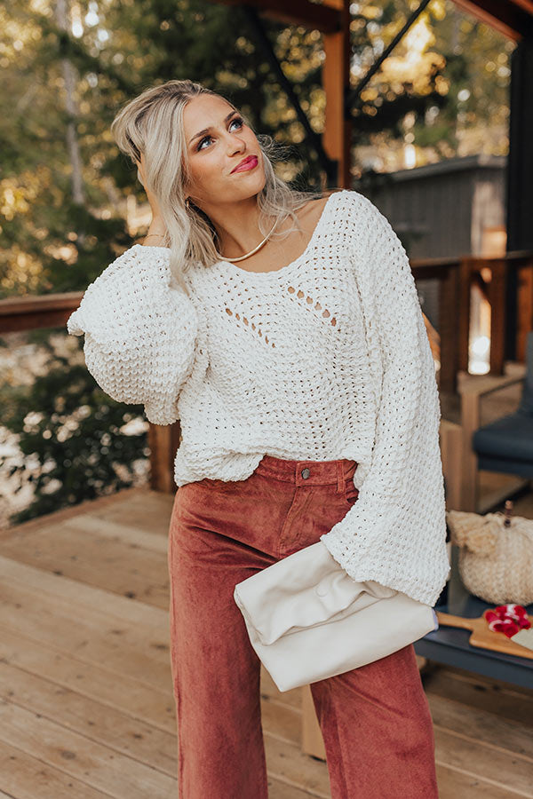 Harvest Season Knit Sweater in Ivory Image - 5