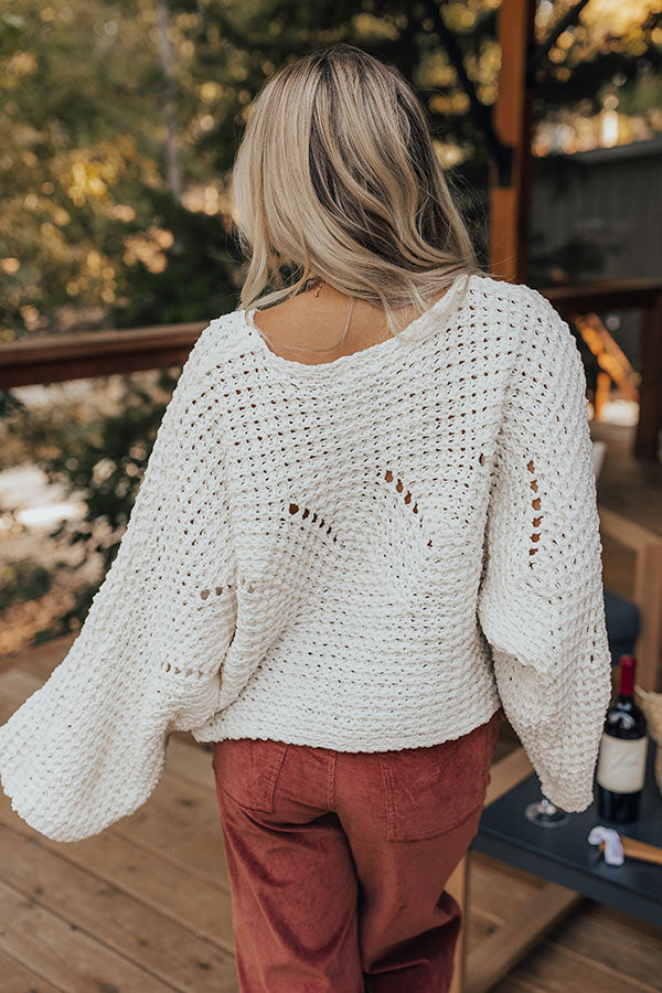 Harvest Season Knit Sweater in Ivory Image - 3