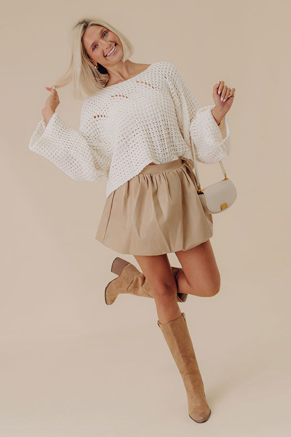 Harvest Season Knit Sweater in Ivory