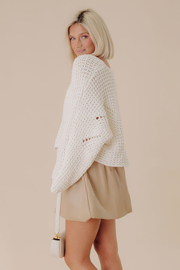 Harvest Season Knit Sweater in Ivory Image - 3