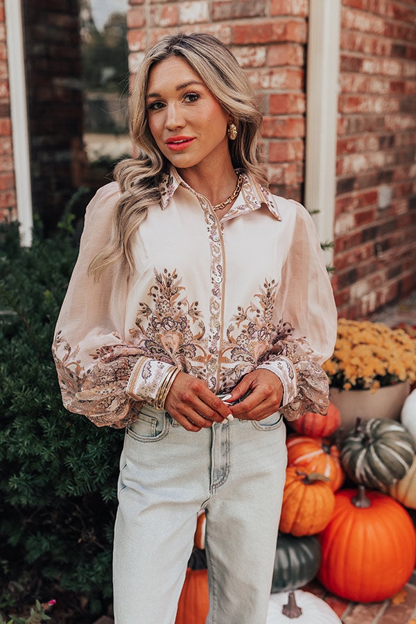 Sweet Perspective Floral Button Up