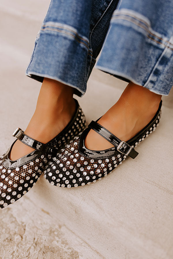 The Arianna Rhinestone Embellished Flat Image - 2