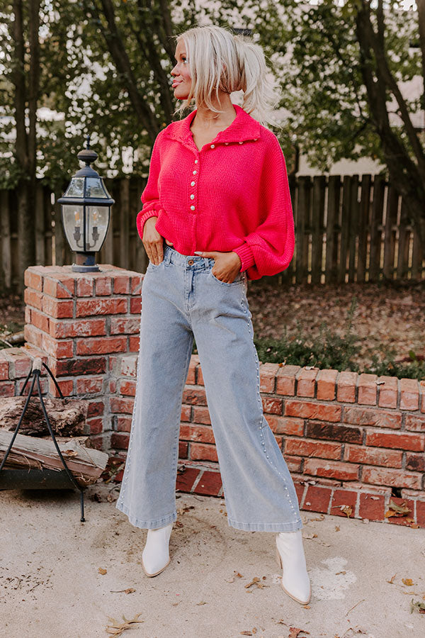Apple Picking Pretty Knit Sweater In Bright Red Image - 2