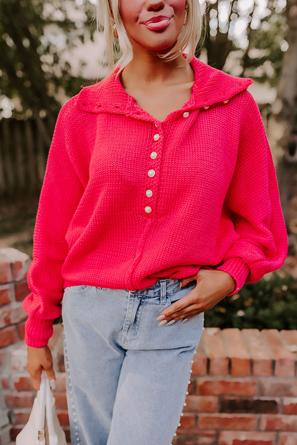 Apple Picking Pretty Knit Sweater In Bright Red Image - 3