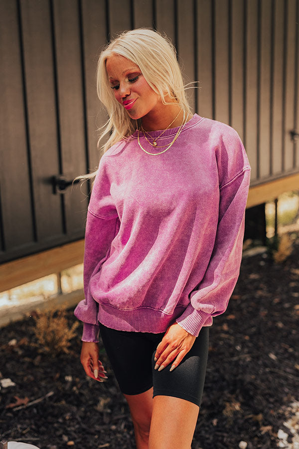 Trailside Cutie Vintage Wash Sweatshirt in Orchid Image - 2