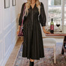 Kind Glance Smocked Midi in Black Image - 1