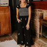 Napa Nights Smocked Midi in Black Image - 1