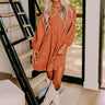 Cappuccino Cutie Corduroy Mini Dress in Rust Image - 1