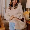 Apple Picking Pretty Knit Sweater In Iced Latte Image - 1