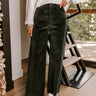 The Madelyn High Waist Corduroy Pants in Hunter Green Image - 1