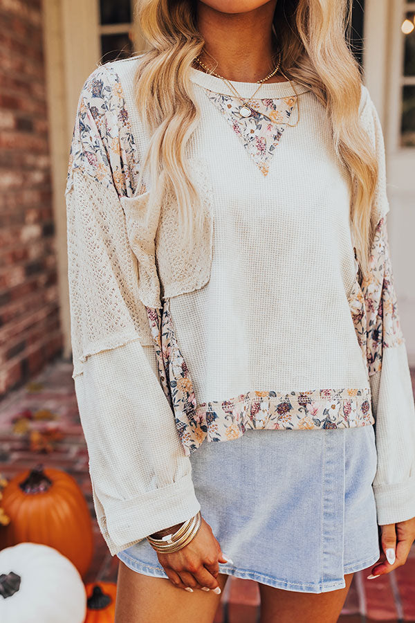 Chasing Sunsets Waffle Knit Top in Sage Image - 3