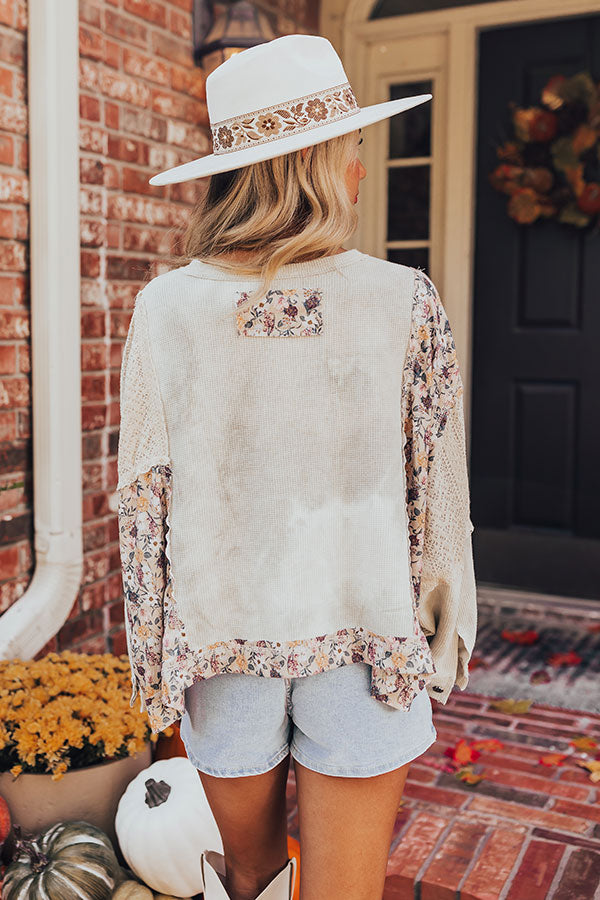 Chasing Sunsets Waffle Knit Top in Sage Image - 5