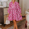 The Final Rose Jacquard Mini Dress in Pink Image - 1