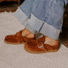 Simah Faux Suede Clog Image - 1