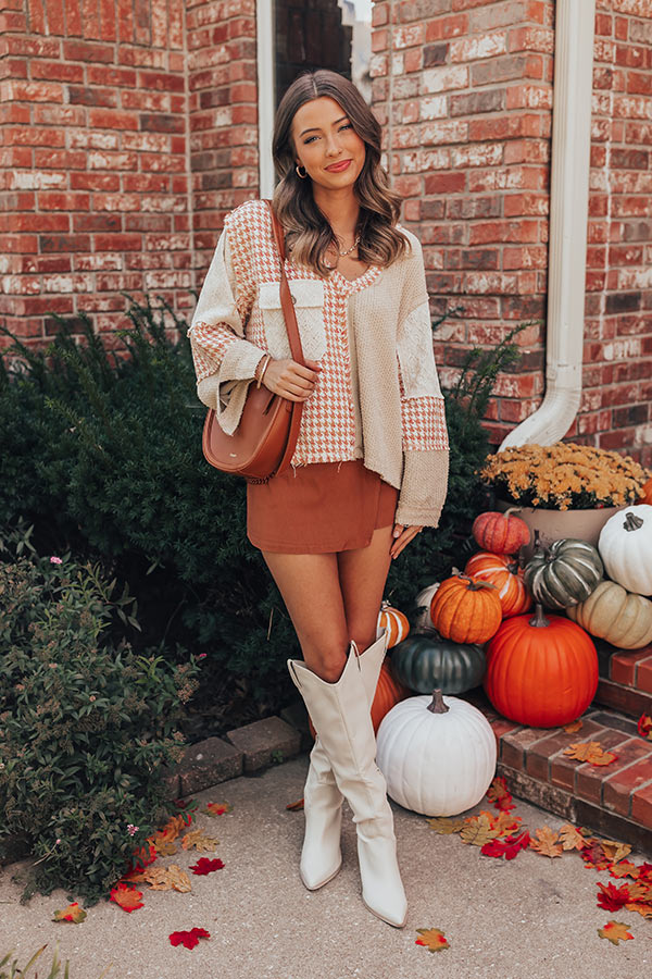Pumpkin Patch Promises Color Block Sweater Image - 1