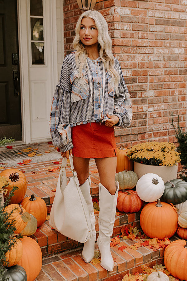Fall Vibes Waffle Knit Sweater Image - 2