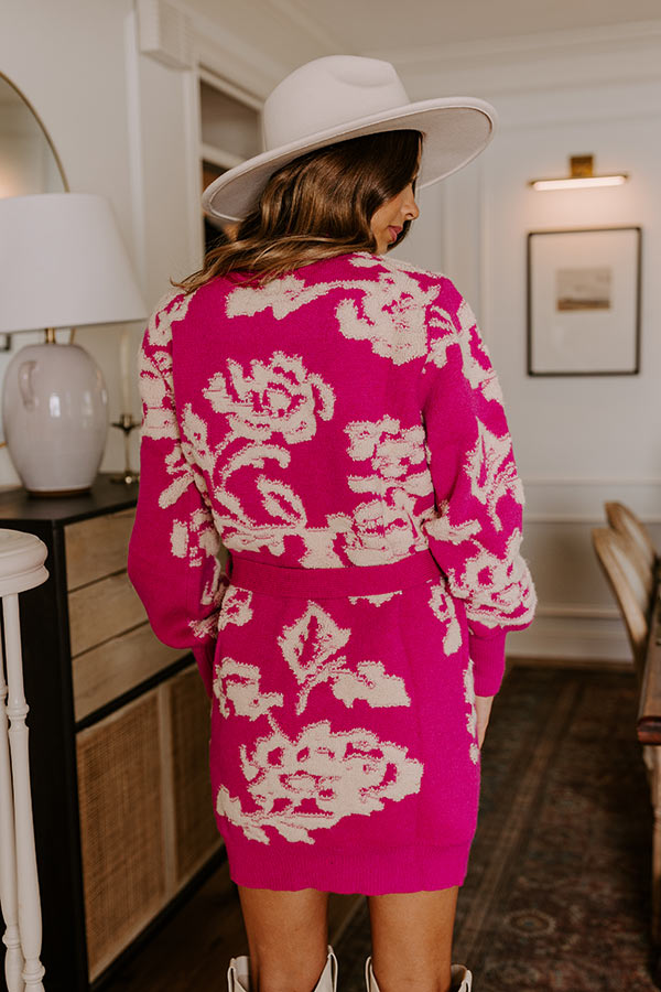 Chardonnay Chic Floral Sweater Dress Image - 3