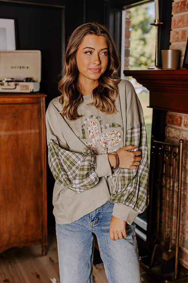 Apple Cider Sippin' Plaid Top