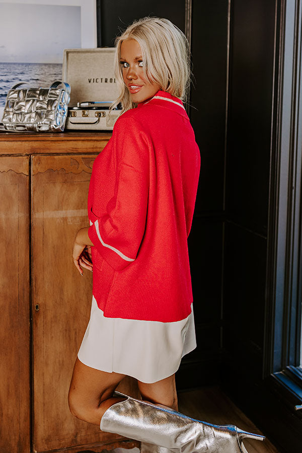 Class Act Sweater Top in Red Image - 3