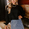 Harvest Wishes Ribbed Sweater in Black Image - 1