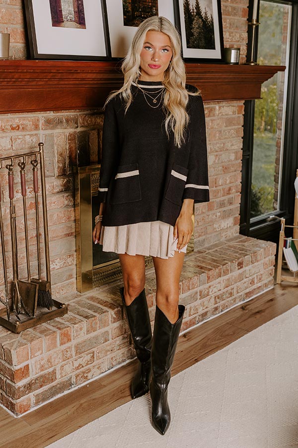 Class Act Sweater Top in Black Image - 1