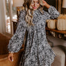 Graceful Reflections Floral Mini Dress Image - 1