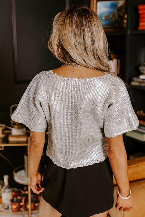 Made To Shine Metallic Knit Top Image - 3