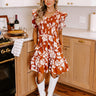 Joyful Smiles Smocked Mini Dress in Cinnamon Image - 1