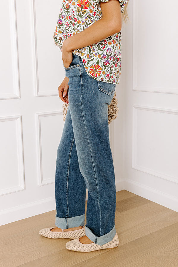 JUST USA MILA High Waist Tall Straight Leg Jean Image - 4