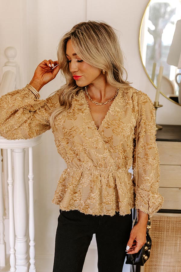 Vino For Two Peplum Top