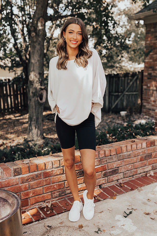 Easy To Style Oversized Dolman Tee in Ivory