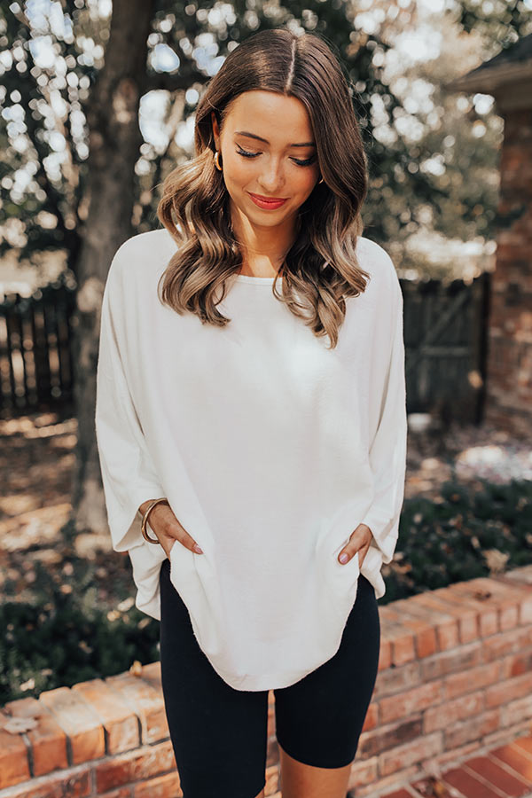 Easy To Style Oversized Dolman Tee in Ivory Image - 3
